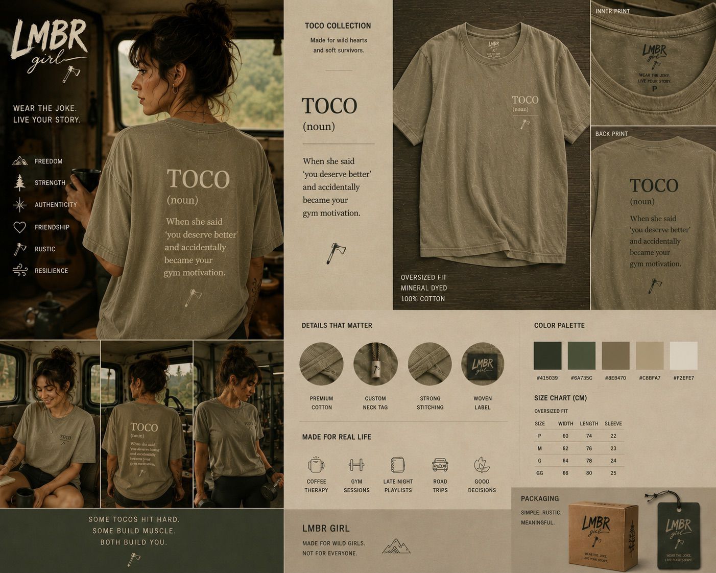 Tee TOCO — gym motivation definition print, areia lavado